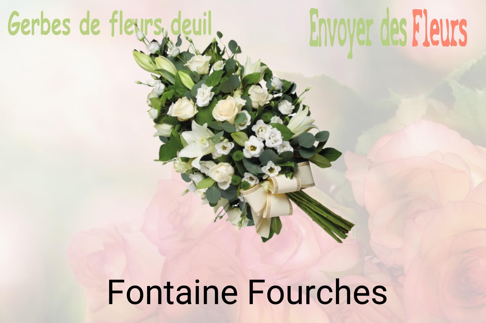 Gerbe de fleurs de deuil livrée à Fontaine-Fourches